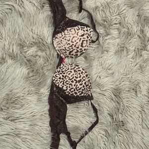 Leopard Print Lace Bra
